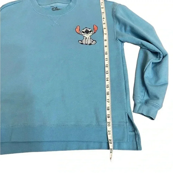 Disney Lilo & Stitch Ohana Embroidered Front Screen Print Back Sweater Juniors M - Picture 13 of 15